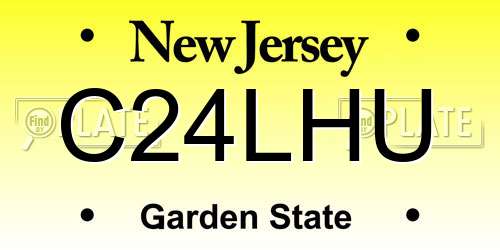 C24LHU New Jersey License Plate