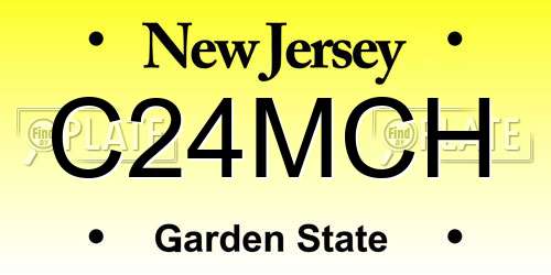 C24MCH New Jersey License Plate