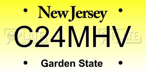 C24MHV New Jersey License Plate