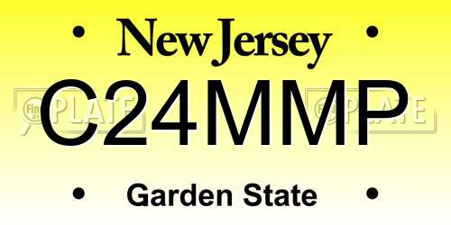 C24MMP New Jersey License Plate
