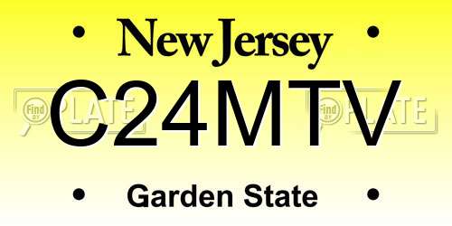 C24MTV New Jersey License Plate