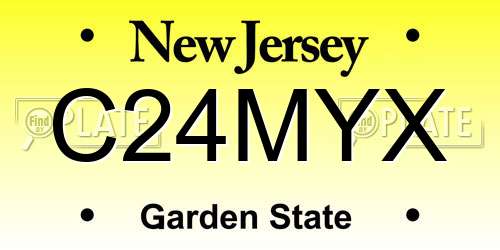 C24MYX New Jersey License Plate