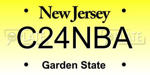 C24NBA New Jersey License Plate