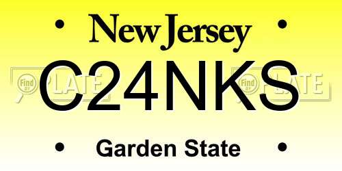 C24NKS New Jersey License Plate