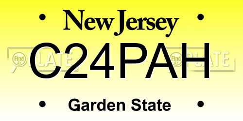 C24PAH New Jersey License Plate