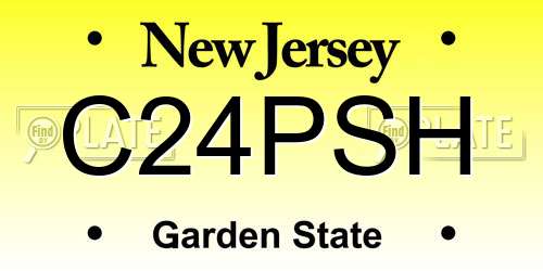 C24PSH New Jersey License Plate