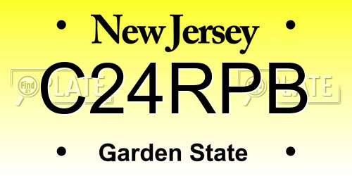 C24RPB New Jersey License Plate
