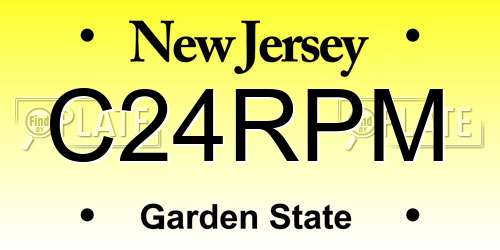 C24RPM New Jersey License Plate