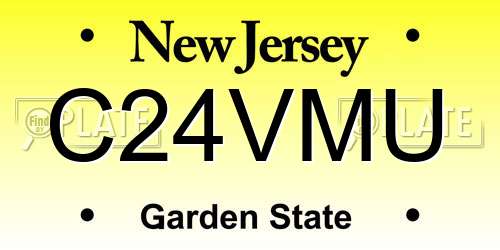 C24VMU New Jersey License Plate