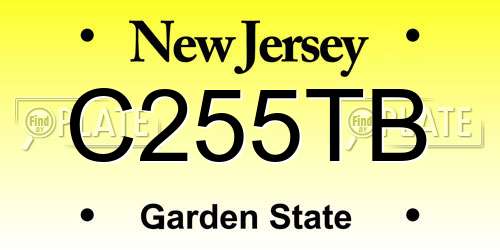 C255TB New Jersey License Plate