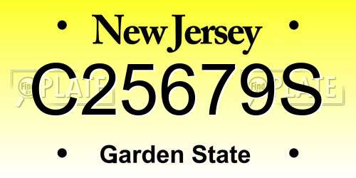 C25679S New Jersey License Plate