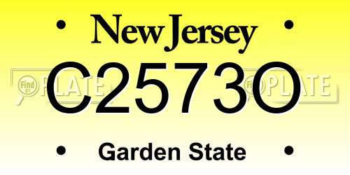 C2573O New Jersey License Plate