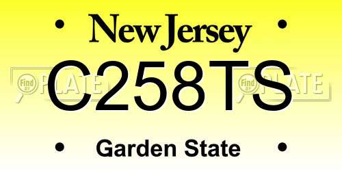 C258TS New Jersey License Plate