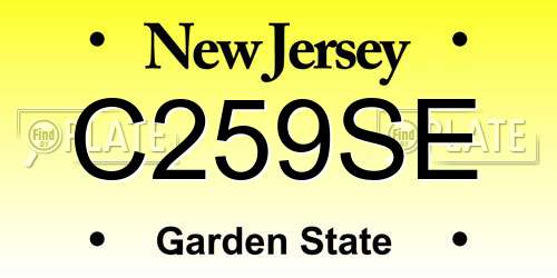 C259SE New Jersey License Plate
