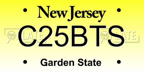 C25BTS New Jersey License Plate