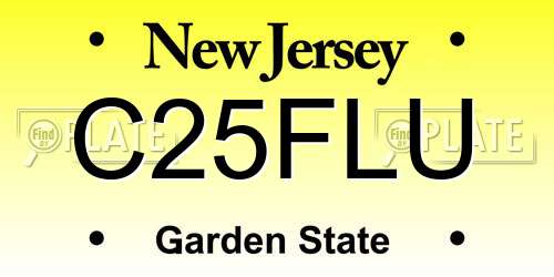 C25FLU New Jersey License Plate