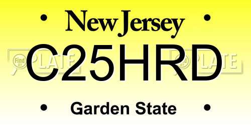 C25HRD New Jersey License Plate