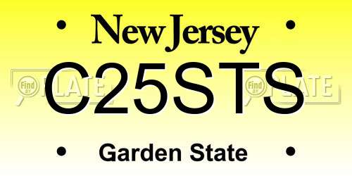 C25STS New Jersey License Plate
