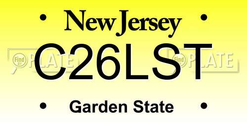 C26LST New Jersey License Plate