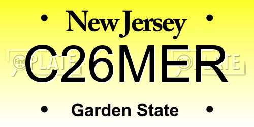 C26MER New Jersey License Plate