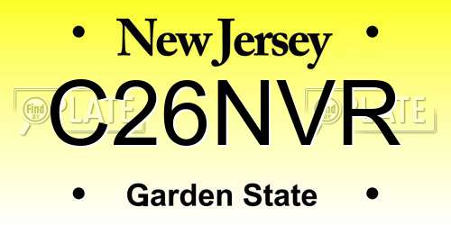 C26NVR New Jersey License Plate