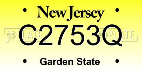 C2753Q New Jersey License Plate