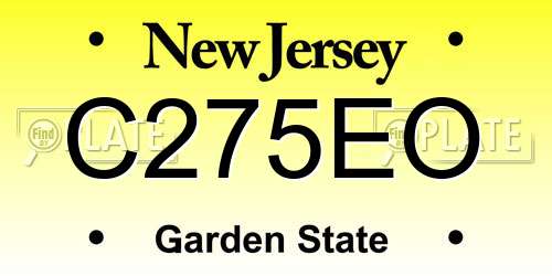 C275EO New Jersey License Plate