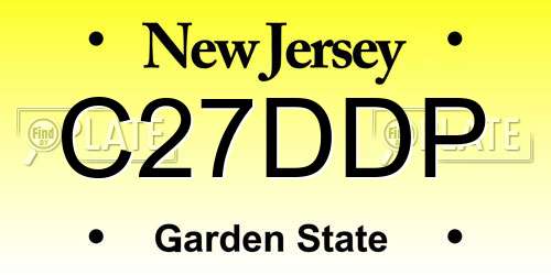 C27DDP New Jersey License Plate