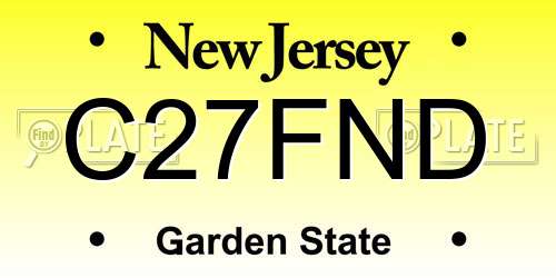 C27FND New Jersey License Plate