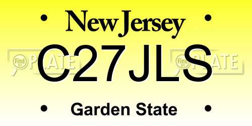 C27JLS New Jersey License Plate