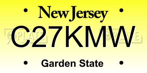 C27KMW New Jersey License Plate