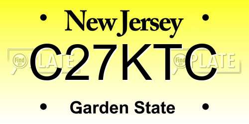 C27KTC New Jersey License Plate