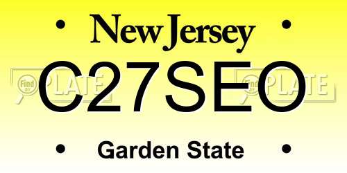 C27SEO New Jersey License Plate