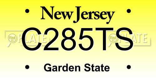 C285TS New Jersey License Plate