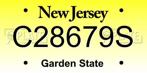C28679S New Jersey License Plate