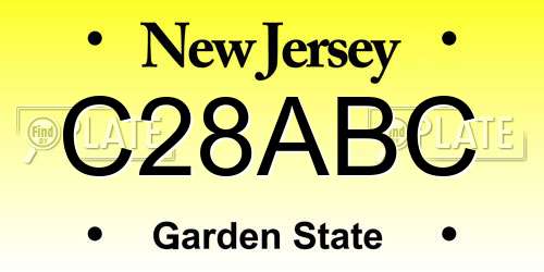 C28ABC New Jersey License Plate