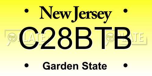 C28BTB New Jersey License Plate