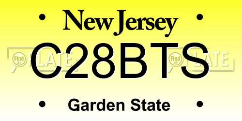C28BTS New Jersey License Plate