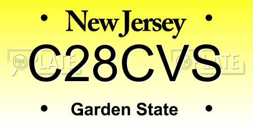 C28CVS New Jersey License Plate