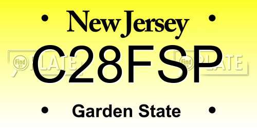 C28FSP New Jersey License Plate