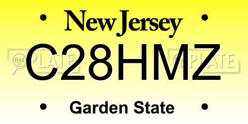 C28HMZ New Jersey License Plate