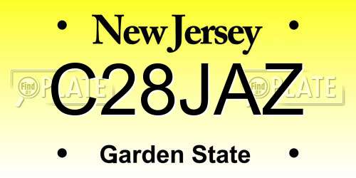 C28JAZ New Jersey License Plate
