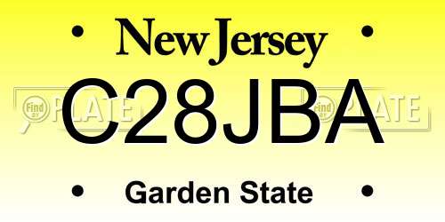 C28JBA New Jersey License Plate