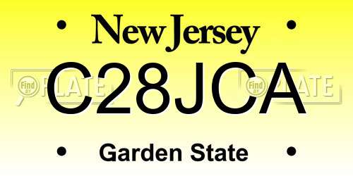 C28JCA New Jersey License Plate