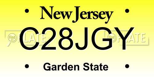 C28JGY New Jersey License Plate