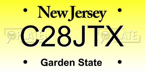 C28JTX New Jersey License Plate