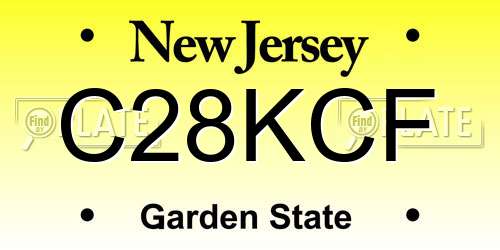 C28KCF New Jersey License Plate
