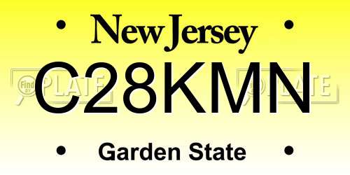 C28KMN New Jersey License Plate