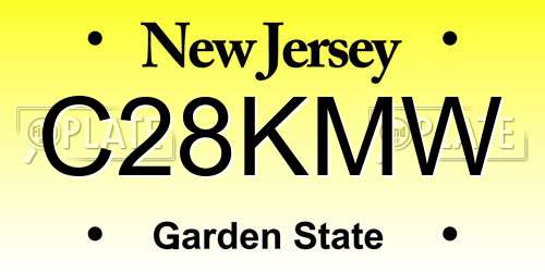 C28KMW New Jersey License Plate
