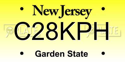 C28KPH New Jersey License Plate